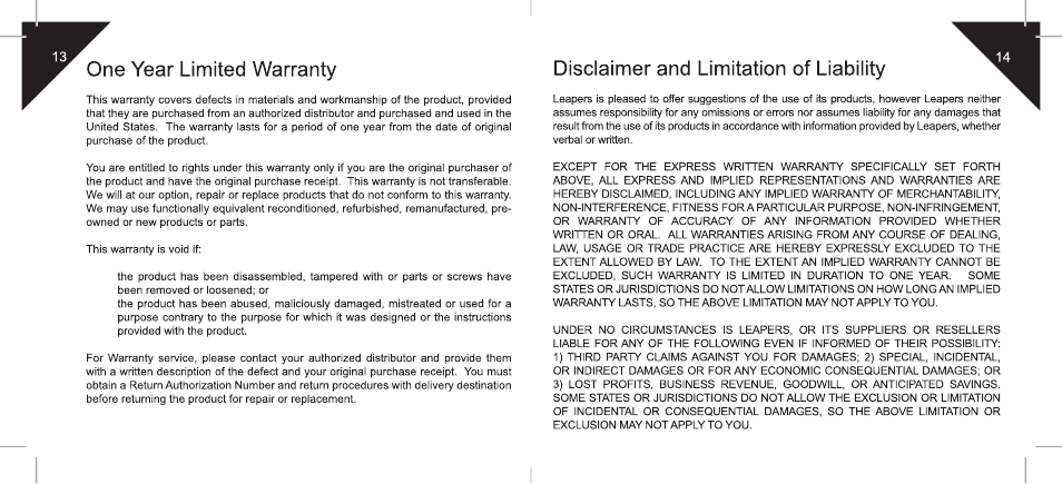 Leapers Combat Tactical W/E Adjustable Green Laser with Rings (SCP-LS269) User Manual | Page 8 / 8