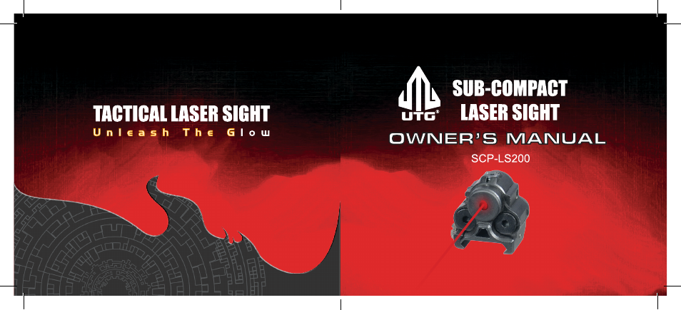 Leapers Sub-compact Red Laser, Solid/Strobe Mode, Integral Mount (SCP-LS200) User Manual | 6 pages