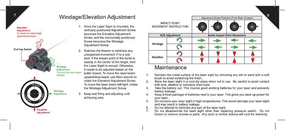 Leapers Sub-compact Red Laser, Solid/Strobe Mode, Integral Mount (SCP-LS200) User Manual | Page 5 / 6
