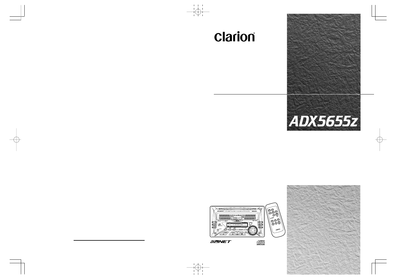 Clarion ADX5655z User Manual | 26 pages