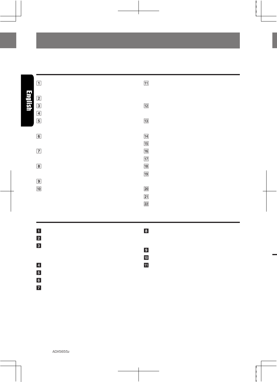 Nomenclature, Names of buttons, Display items in | Clarion ADX5655z User Manual | Page 7 / 26
