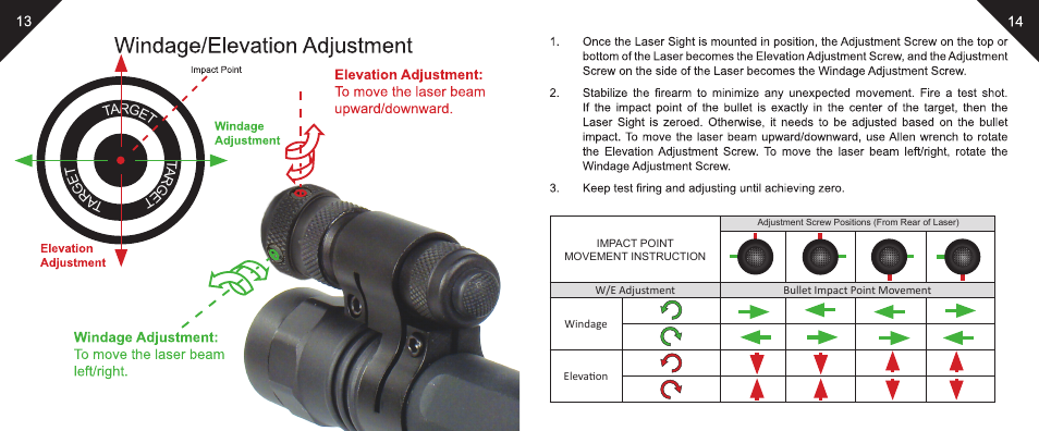 Leapers LED Weapon Light with QD Mount and Adjustable Red Laser (LT-ELP38Q) User Manual | Page 8 / 10