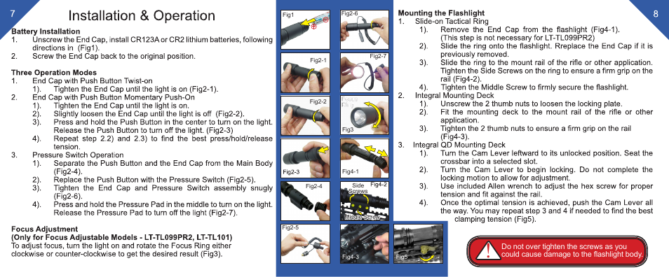 Leapers 150 lumen Combat LED Weapon Light, 4.3, Integral Mount (LT-EL202R) User Manual | Page 5 / 8