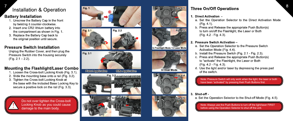 Leapers Sub-compact LED Light and Aiming Adjustable Red Laser (LT-ELP28R) User Manual | Page 5 / 8