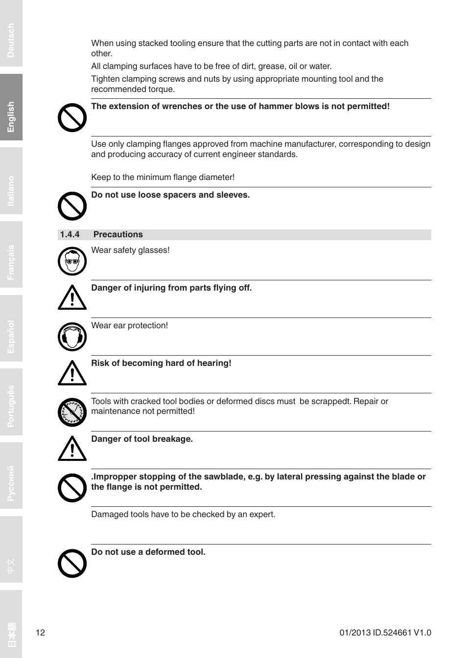 Leitz Circular sawblades tipped User Manual | Page 12 / 76