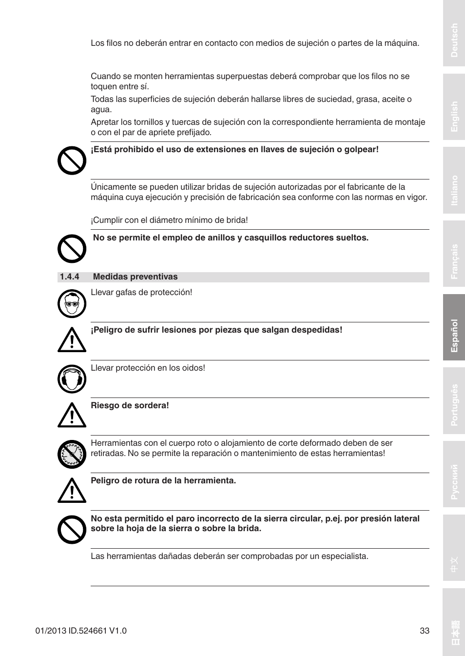 Leitz Circular sawblades tipped User Manual | Page 33 / 76