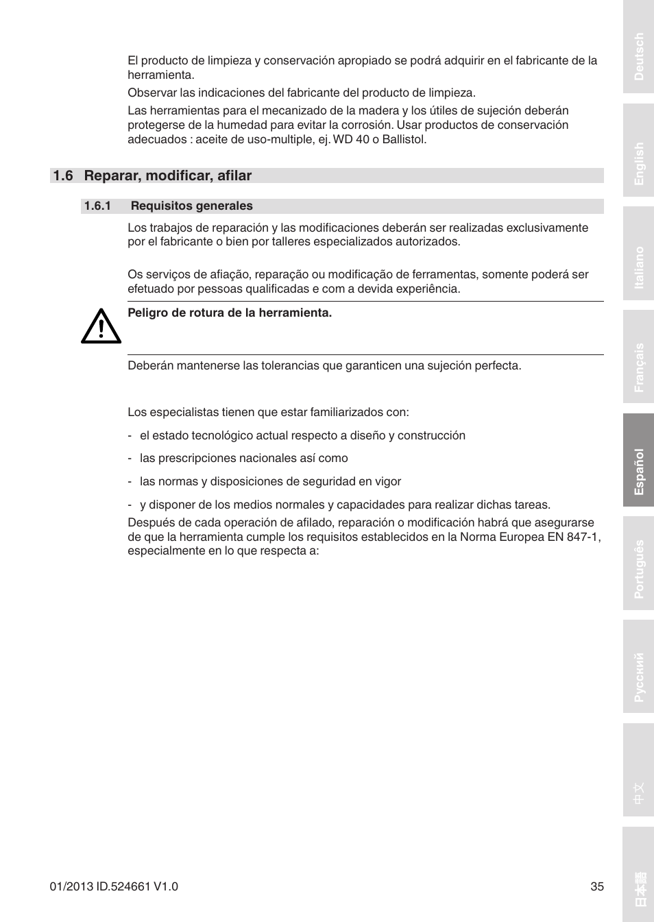 Leitz Circular sawblades tipped User Manual | Page 35 / 76