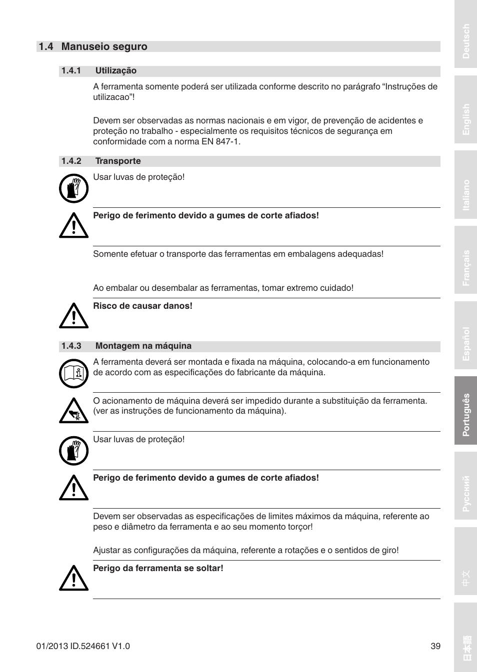 Leitz Circular sawblades tipped User Manual | Page 39 / 76