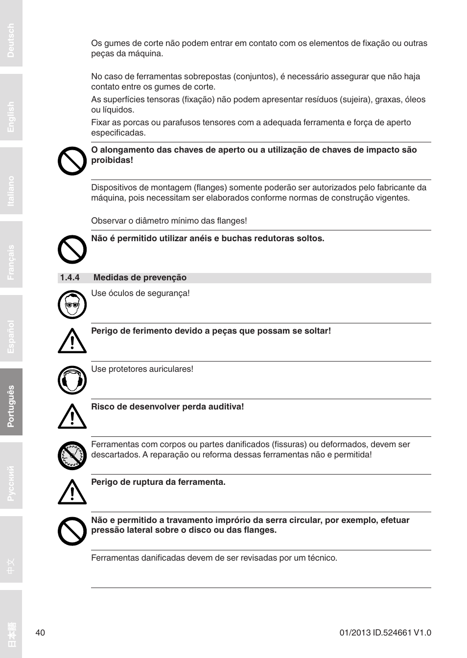 Leitz Circular sawblades tipped User Manual | Page 40 / 76