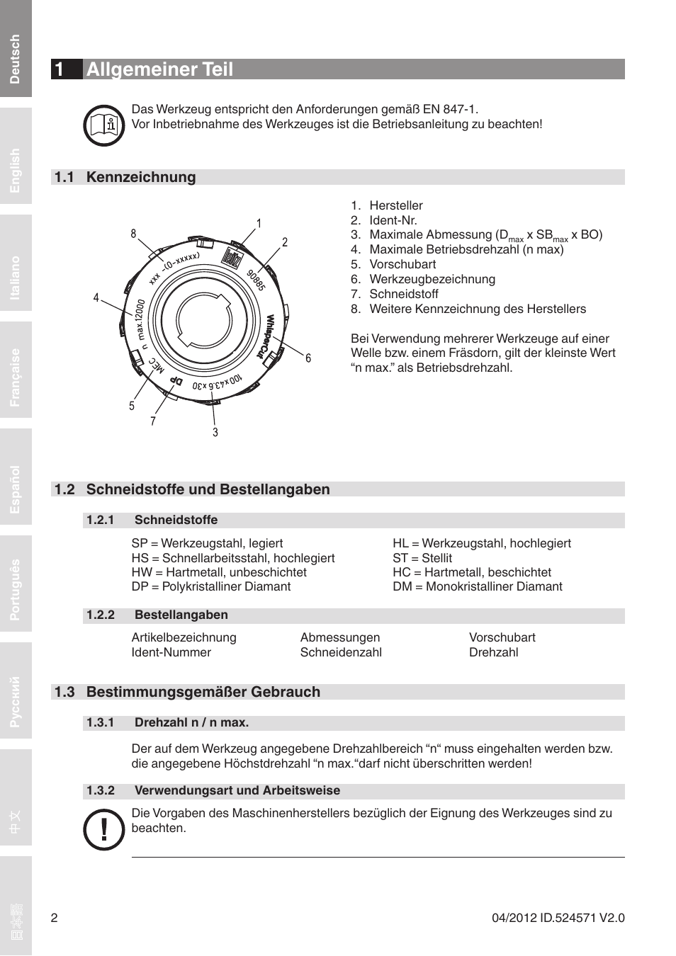 1 allgemeiner teil | Leitz Diamaster WhisperCut User Manual | Page 2 / 57