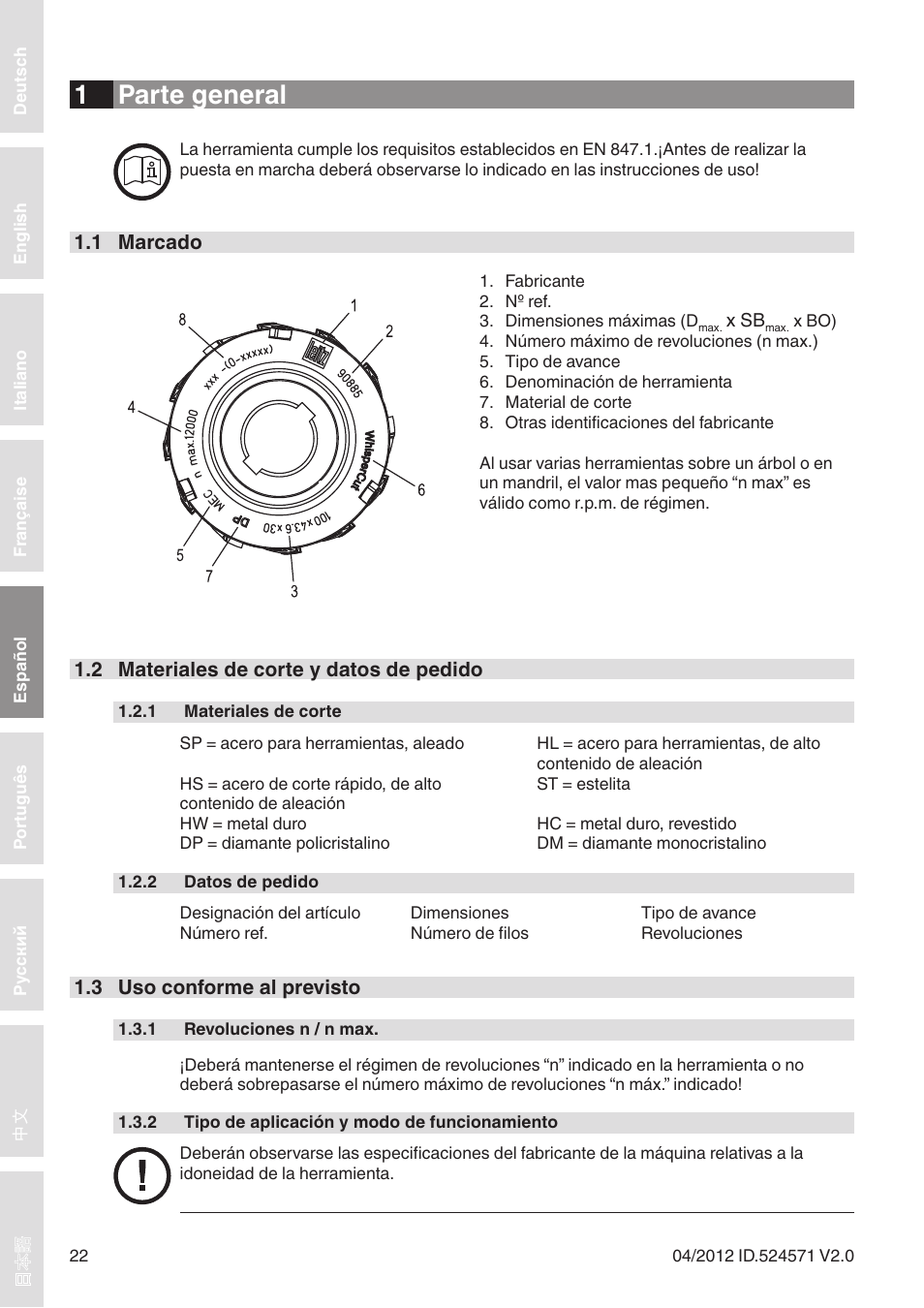 1 parte general | Leitz Diamaster WhisperCut User Manual | Page 22 / 57