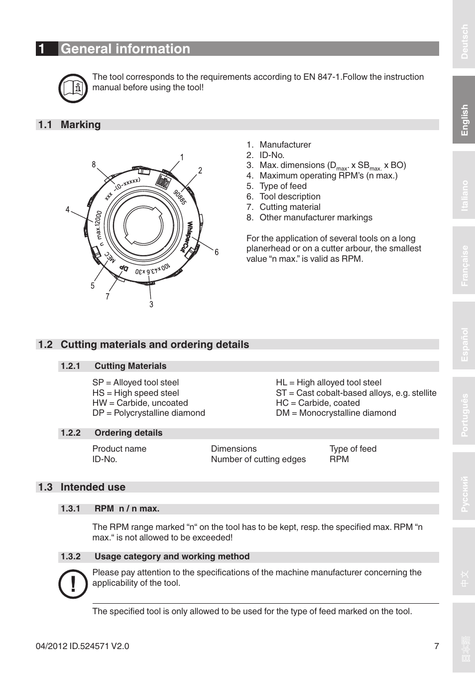 1 general information | Leitz Diamaster WhisperCut User Manual | Page 7 / 57