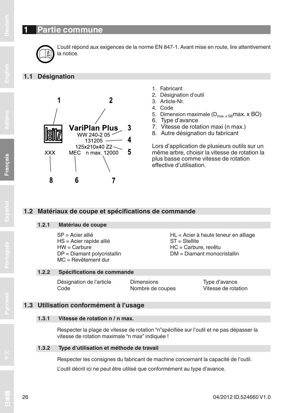 1 partie commune | Leitz VariPlan Plus User Manual | Page 26 / 99
