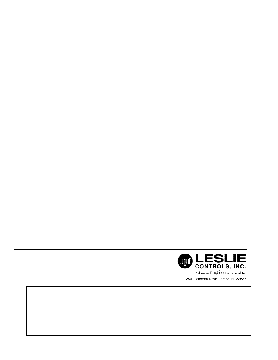 Leslie Controls DIAPHRAGM ACTUATOR 135(R) User Manual | Page 17 / 17