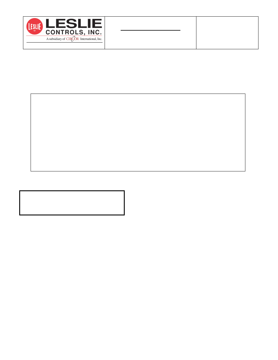 Leslie Controls AEROFLOW SUPPLEMENT Special Up-seating Flow to Open Mini-P User Manual | 2 pages