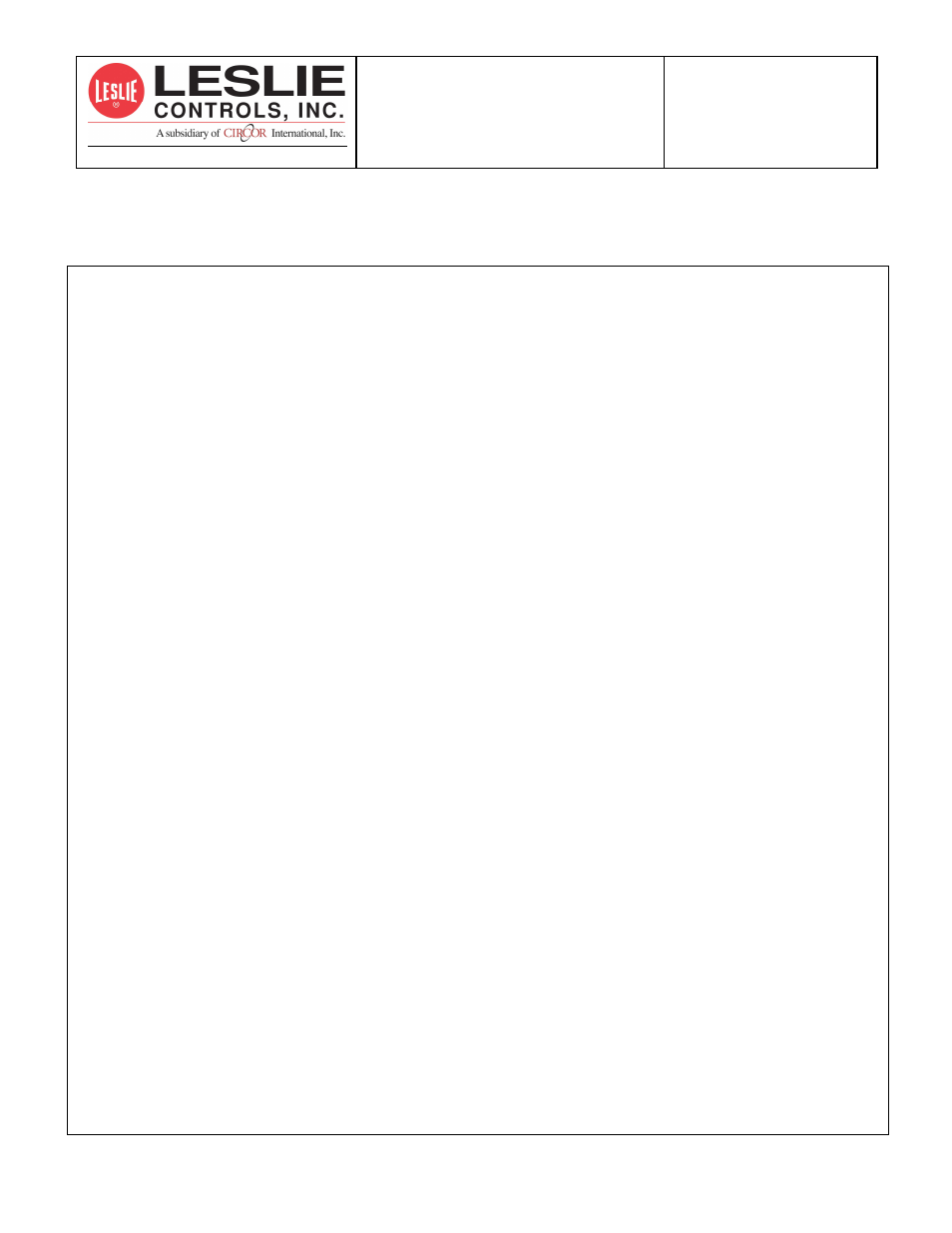 Leslie Controls DOT 3-WAY CONTROL VALVE User Manual | 10 pages