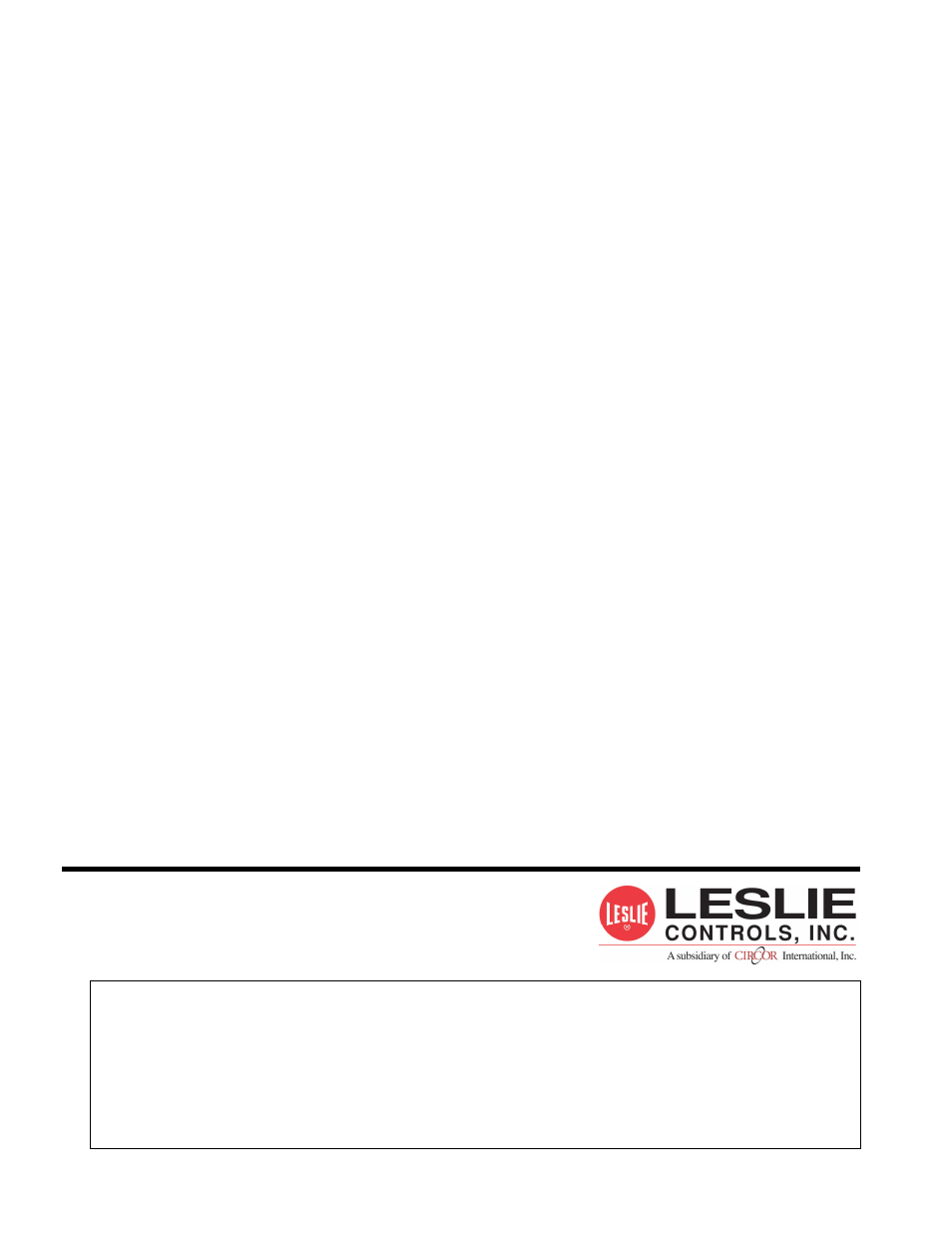 Leslie Controls DOT 3-WAY CONTROL VALVE User Manual | Page 10 / 10