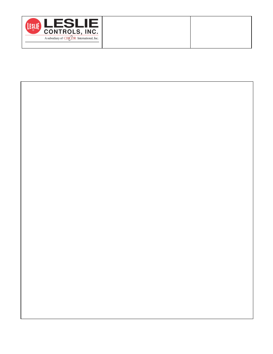 Leslie Controls Temperature Fixed and Adjustable Proportional band type User Manual | 14 pages