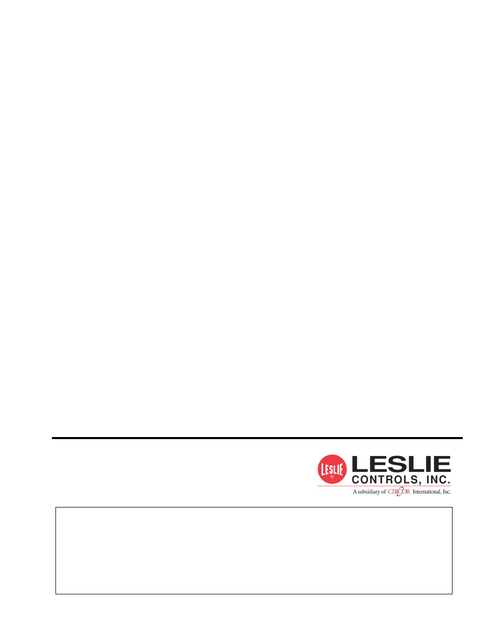 Leslie Controls NYC Heat Exchanger Supplement User Manual | Page 9 / 9