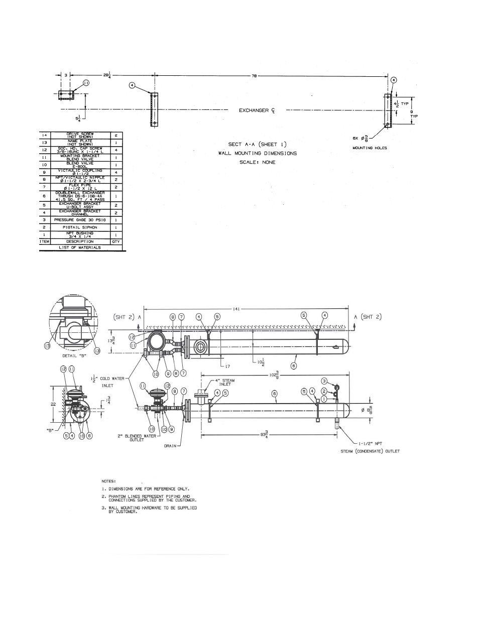 Leslie Controls F-1240LDW Constantemp Double Wall Low pressure steam-water Heater User Manual | Page 13 / 19