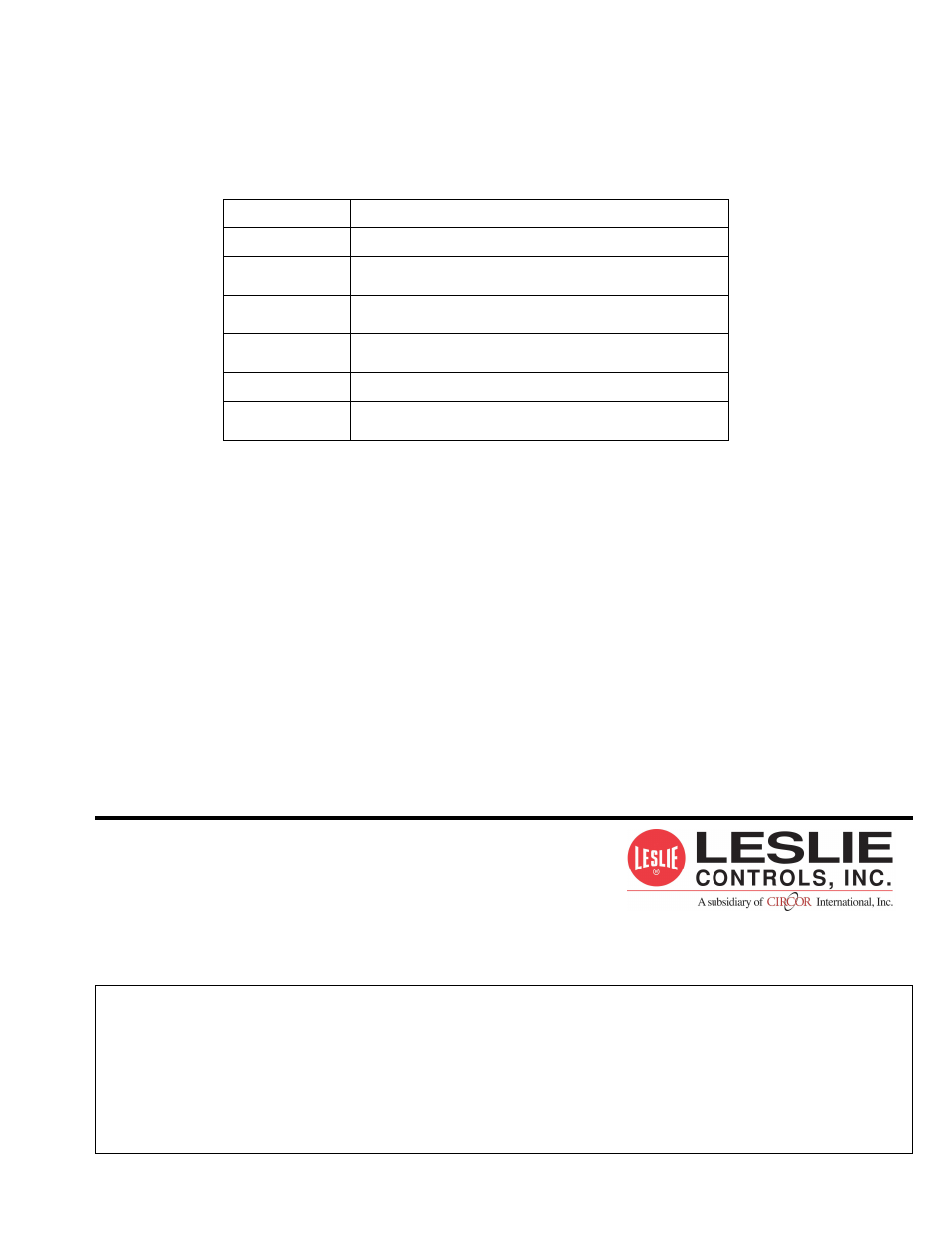 Trouble shooting | Leslie Controls Unfired Steam Generator LVSG SERIES User Manual | Page 11 / 11