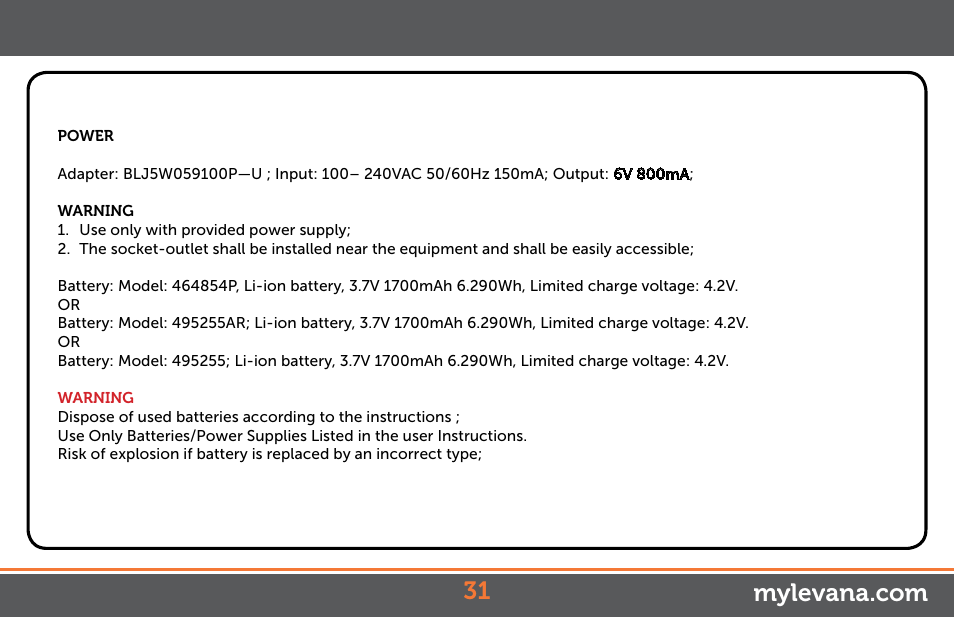 Levana Keera Manual User Manual | Page 31 / 31