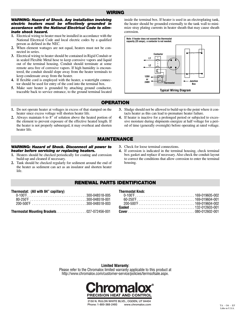 Chromalox KBLC User Manual | Page 2 / 2