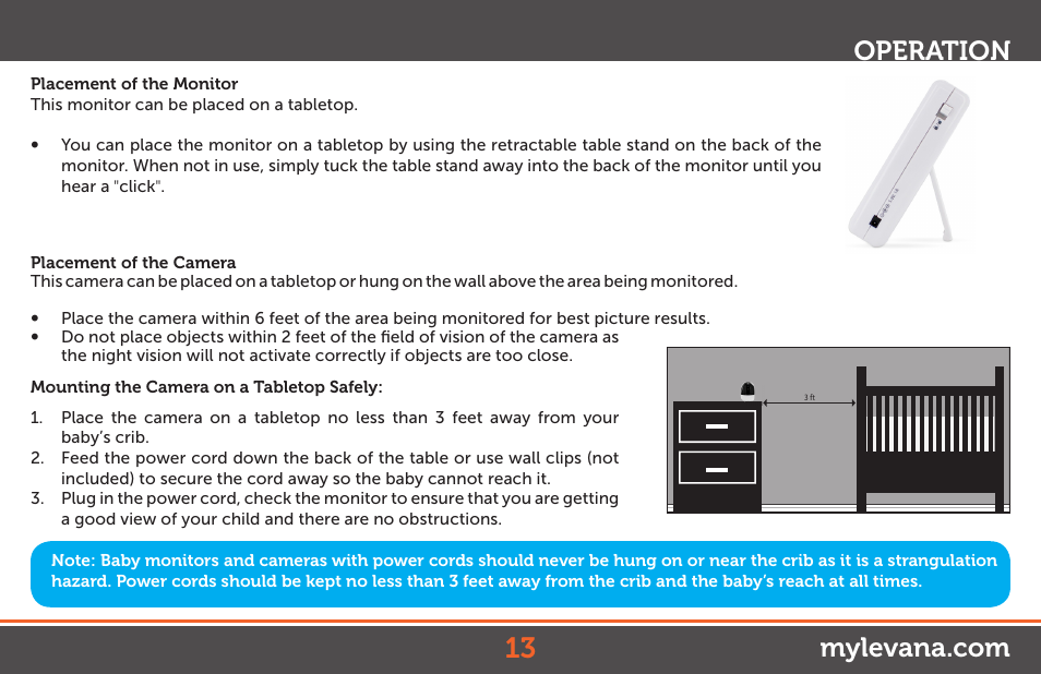 Operation | Levana Stella User Manual | Page 13 / 23