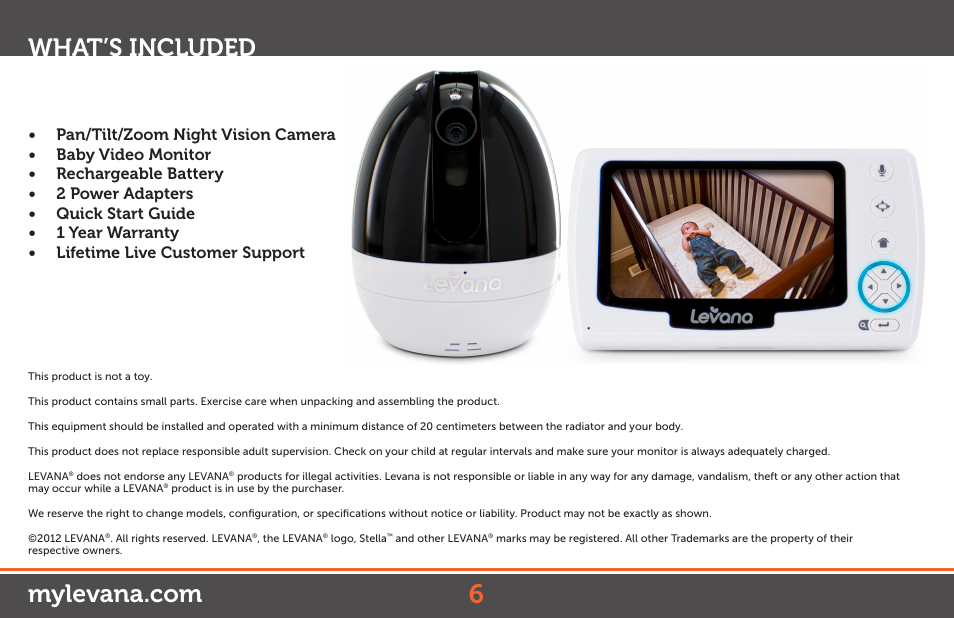 What’s included | Levana Stella User Manual | Page 6 / 23