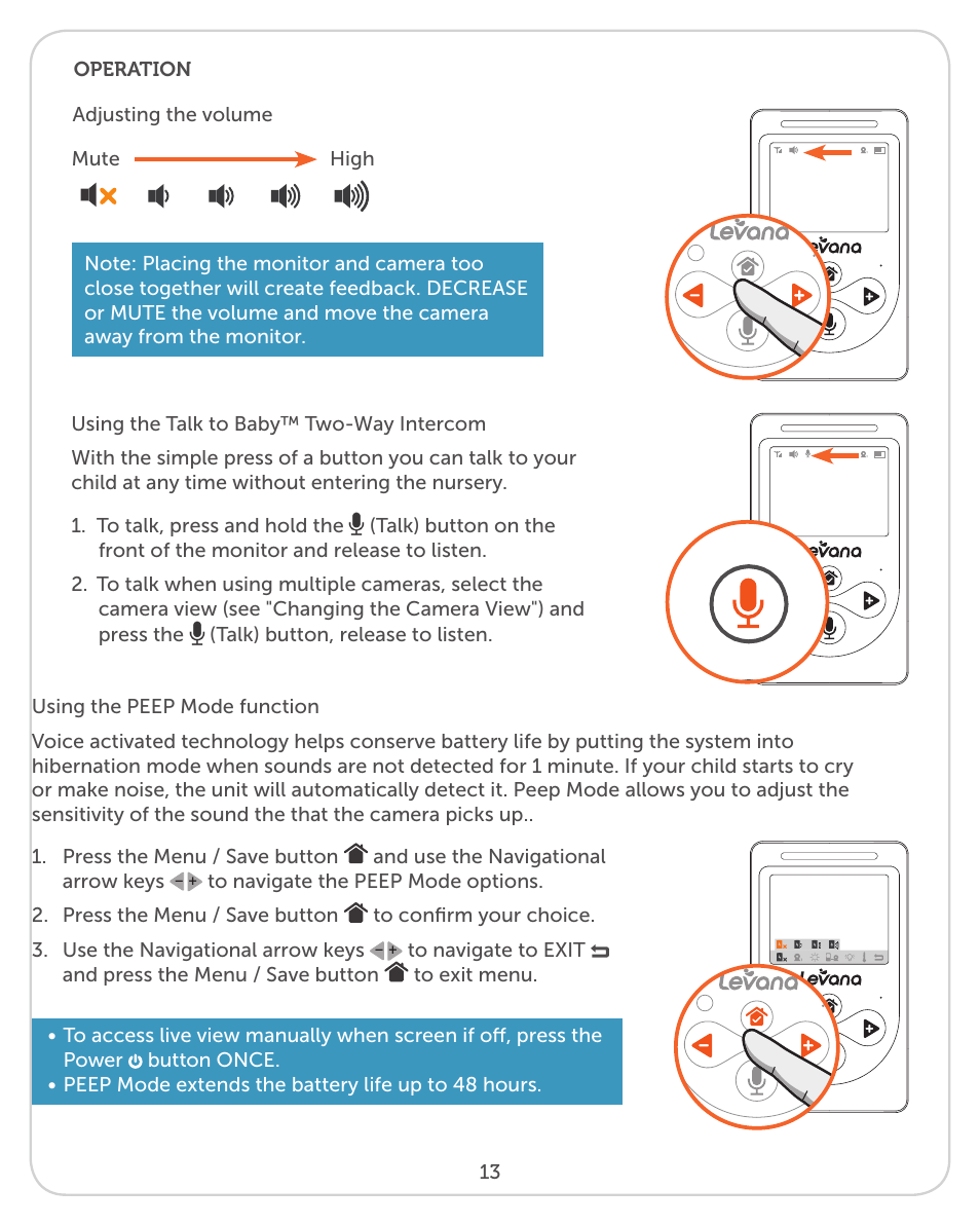 Levana Sophia User Manual | Page 13 / 19