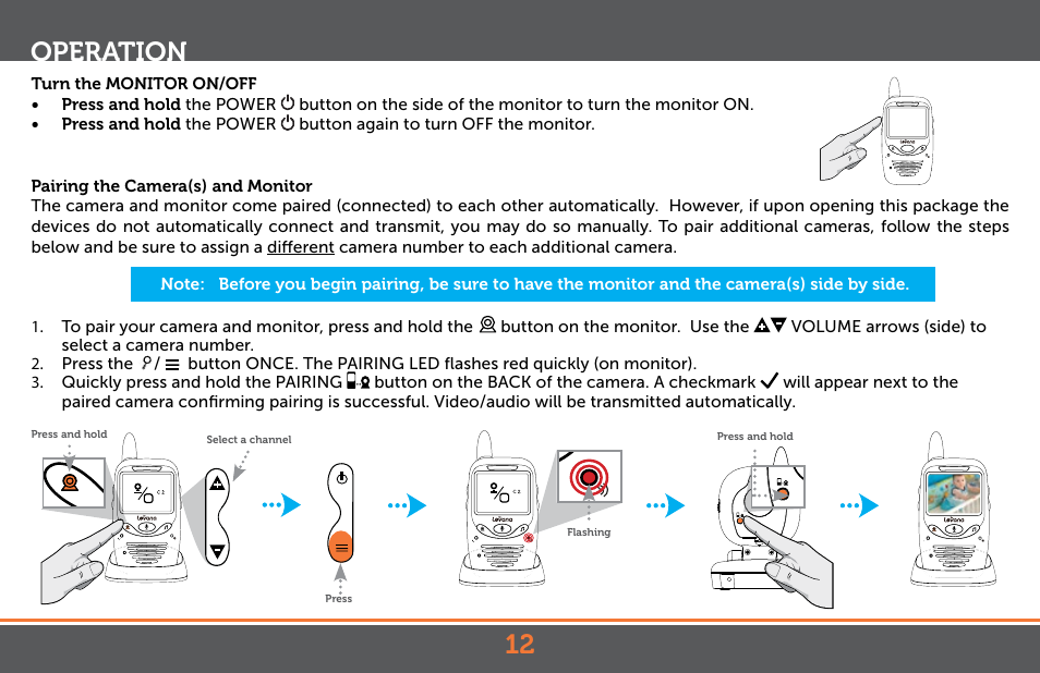 Operation | Levana Jena V2 Manual User Manual | Page 12 / 67