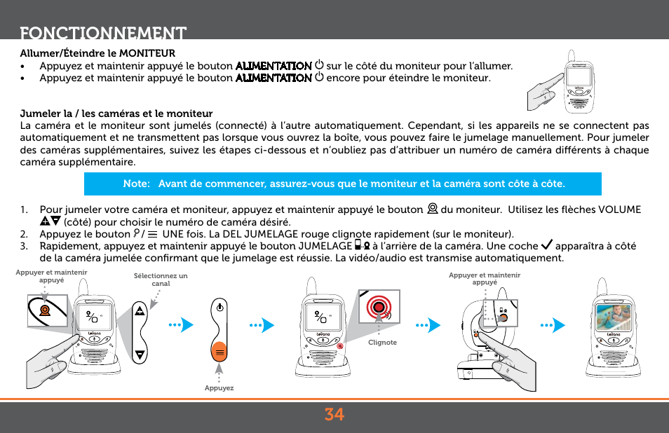 34 fonctionnement | Levana Jena V2 Manual User Manual | Page 34 / 67