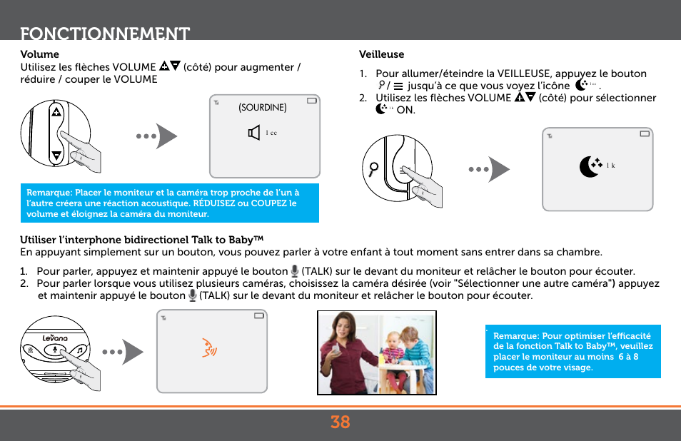 38 fonctionnement | Levana Jena V2 Manual User Manual | Page 38 / 67