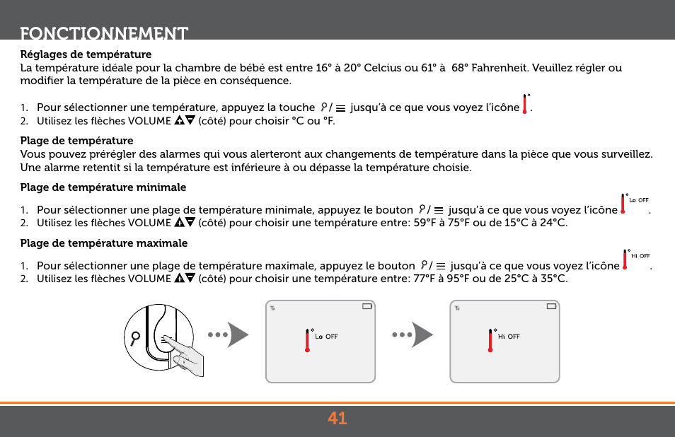 41 fonctionnement | Levana Jena V2 Manual User Manual | Page 41 / 67