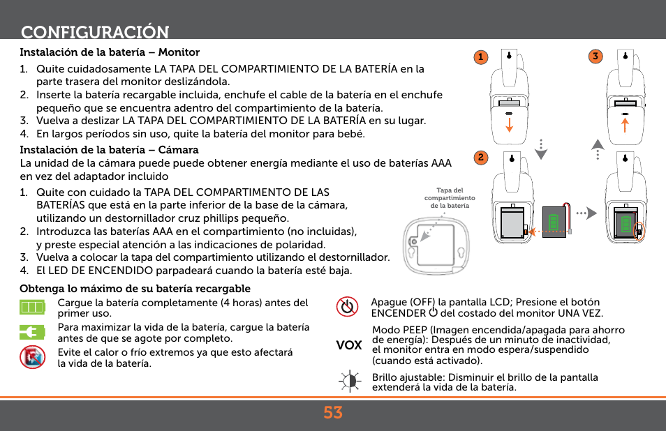 53 configuración | Levana Jena V2 Manual User Manual | Page 53 / 67