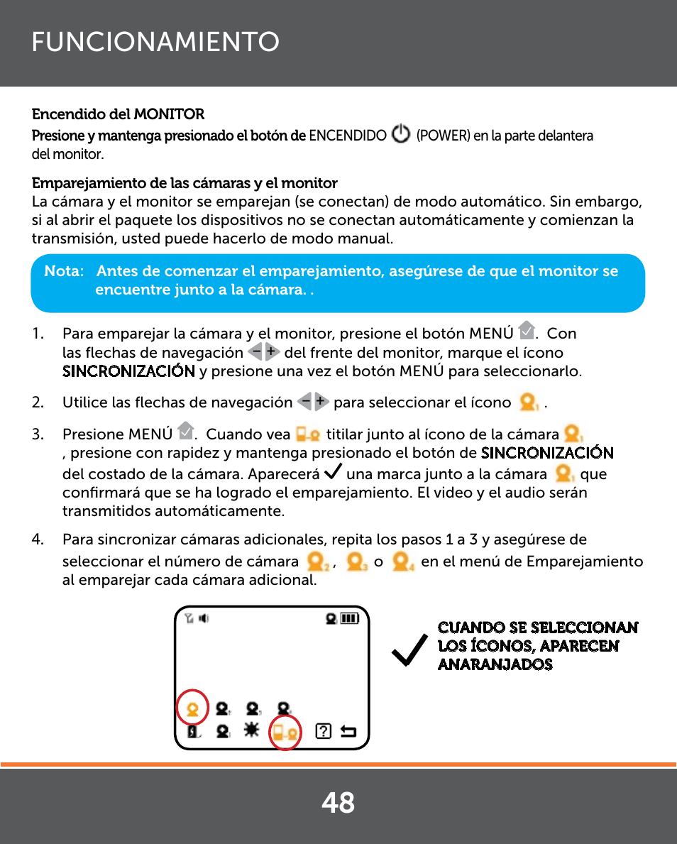 Funcionamiento | Levana Lila Manual User Manual | Page 48 / 56