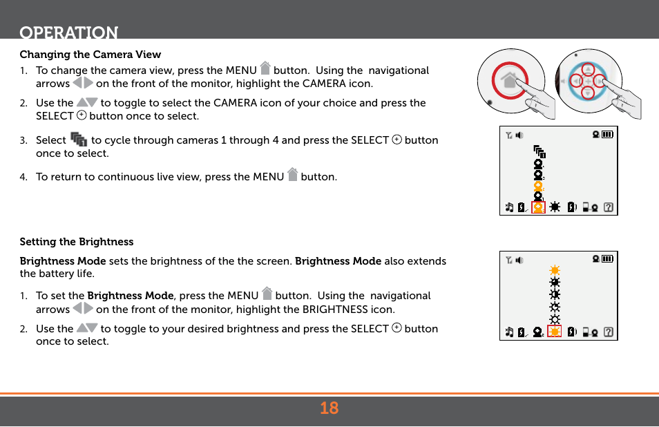 18 operation | Levana Astra PTZ User Manual | Page 18 / 69