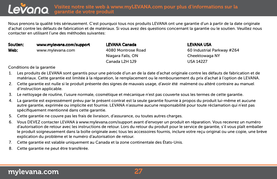 Levana Astra PTZ User Manual | Page 27 / 69