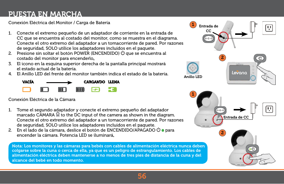 Puesta en marcha | Levana Astra PTZ User Manual | Page 56 / 69