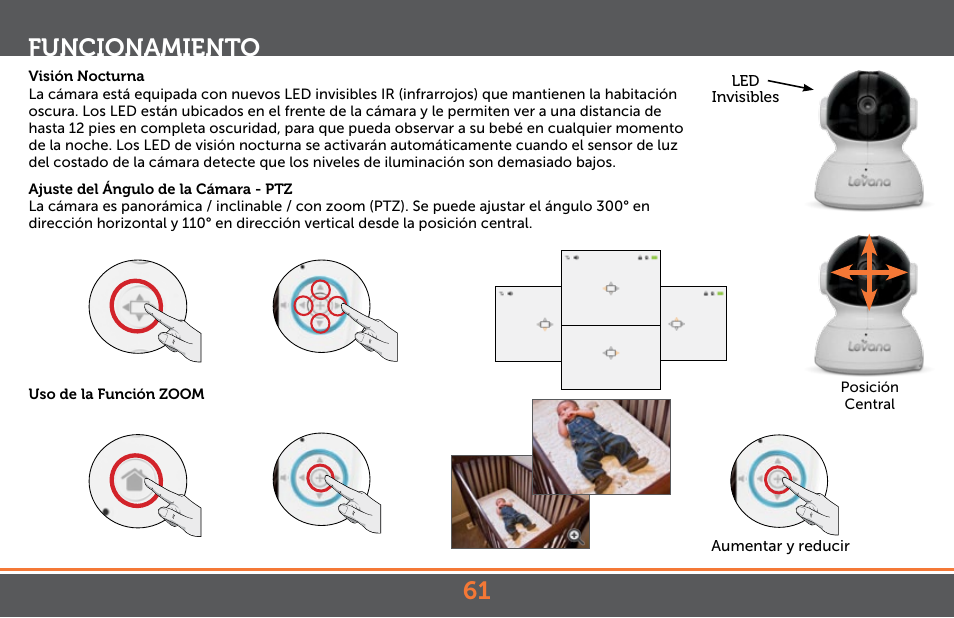 Funcionamiento | Levana Astra PTZ User Manual | Page 61 / 69