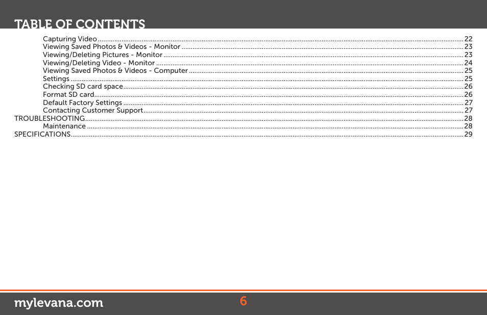 Levana Ovia Manual User Manual | Page 6 / 31