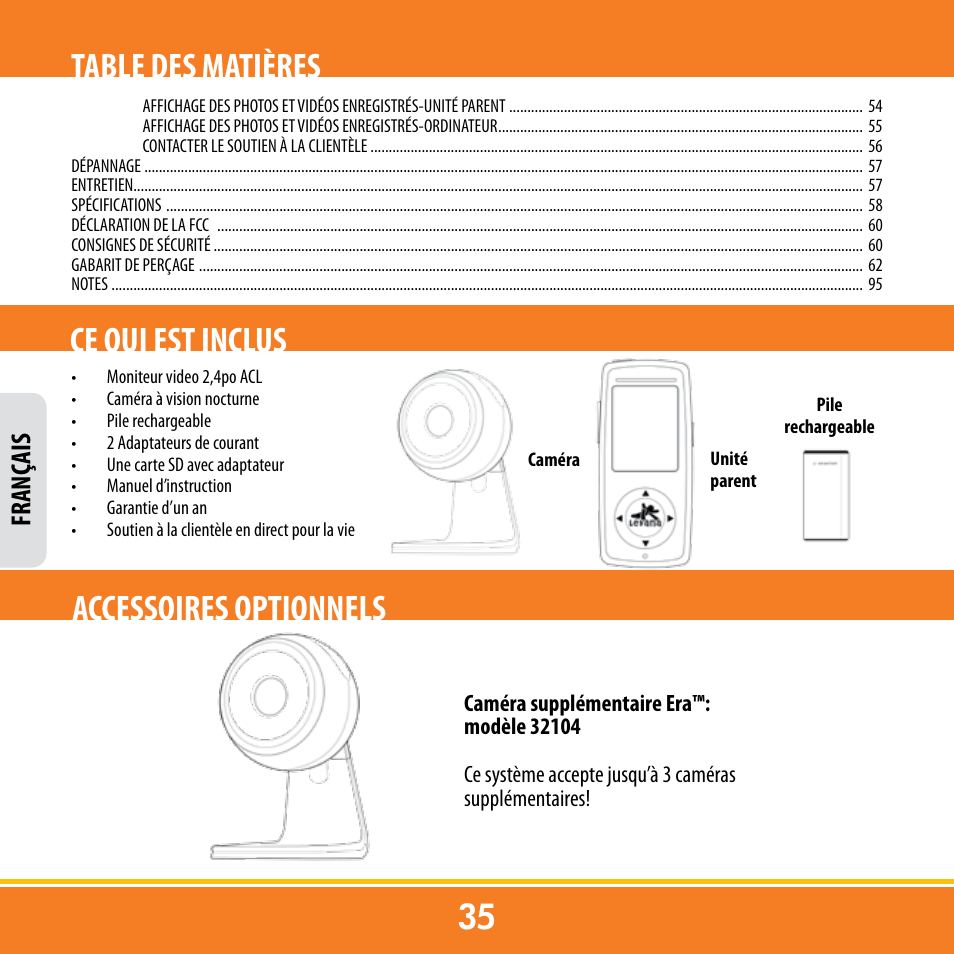 Levana ERA User Manual | Page 35 / 98