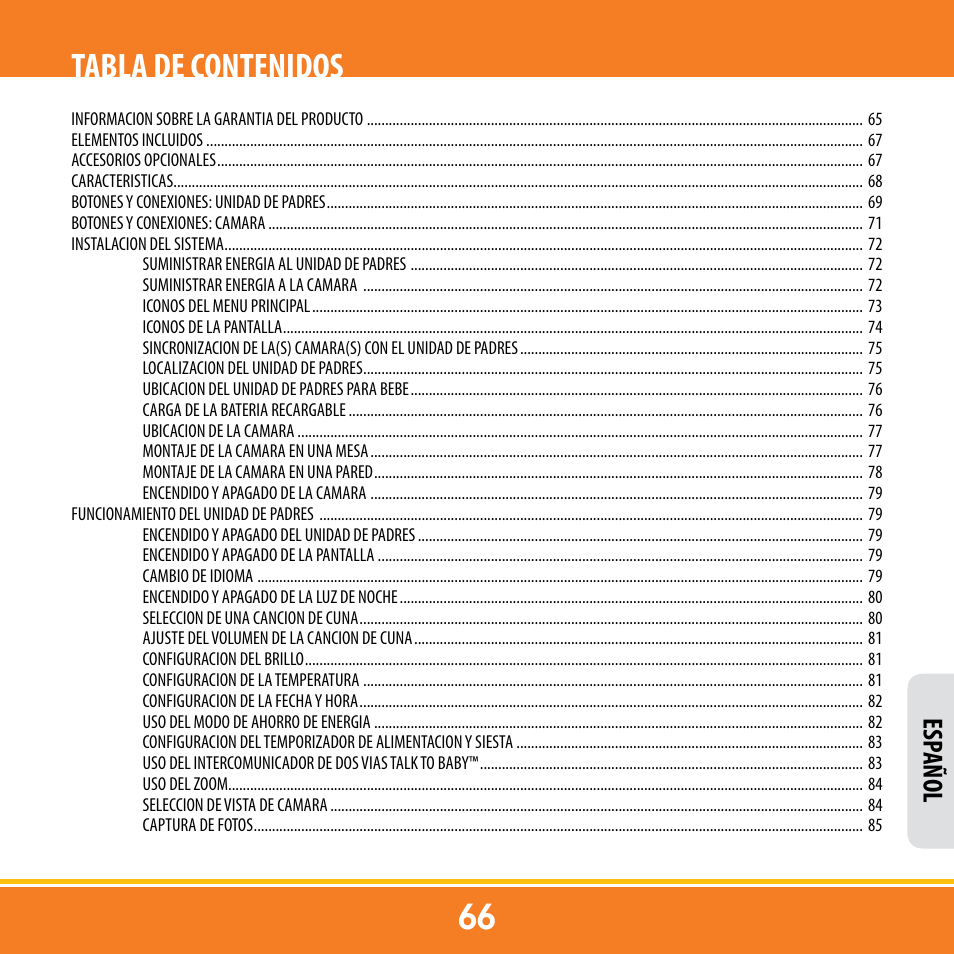 Levana ERA User Manual | Page 66 / 98