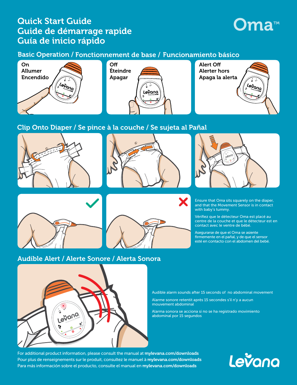 Levana Oma Quick Start User Manual | 2 pages