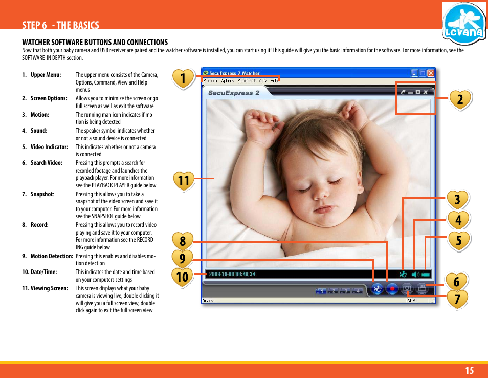 Step 6 - the basics | Levana LV-TW500 User Manual | Page 15 / 52