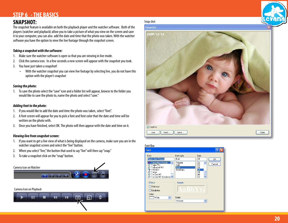 Step 6 - the basics | Levana LV-TW500 User Manual | Page 20 / 52