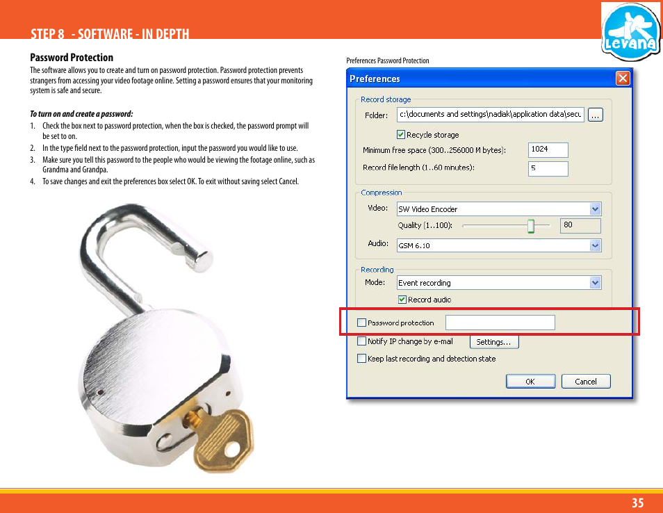 Step 8 - software - in depth | Levana LV-TW500 User Manual | Page 35 / 52