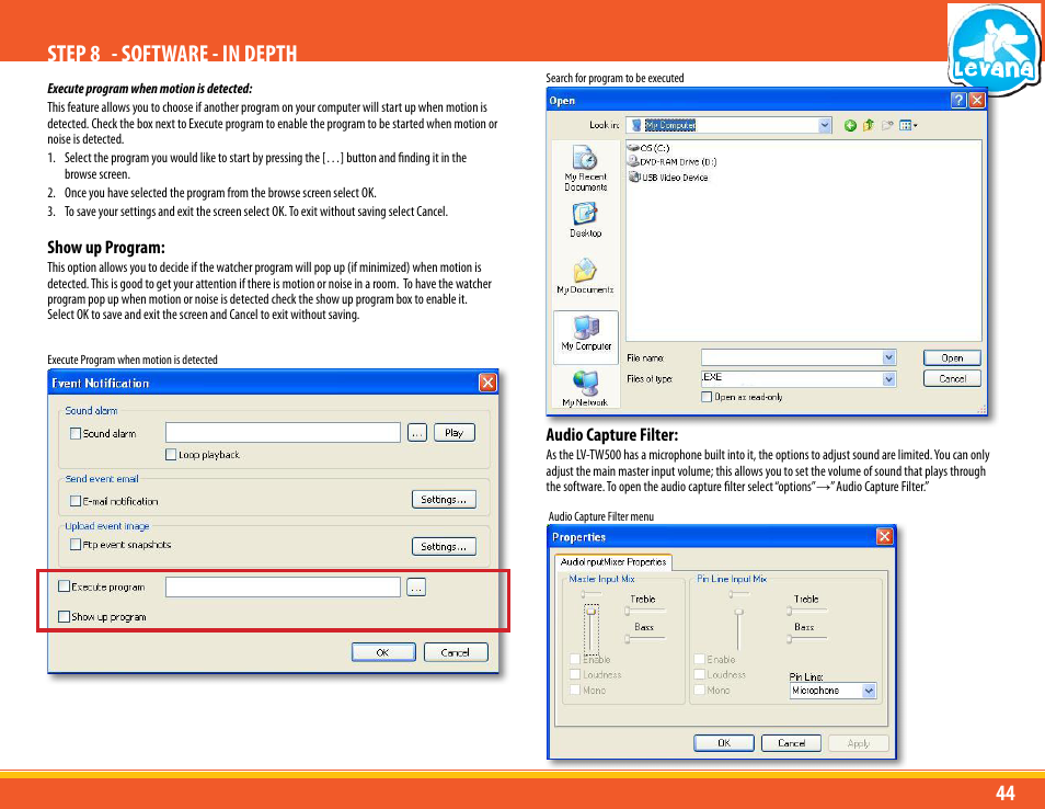 Step 8 - software - in depth | Levana LV-TW500 User Manual | Page 44 / 52