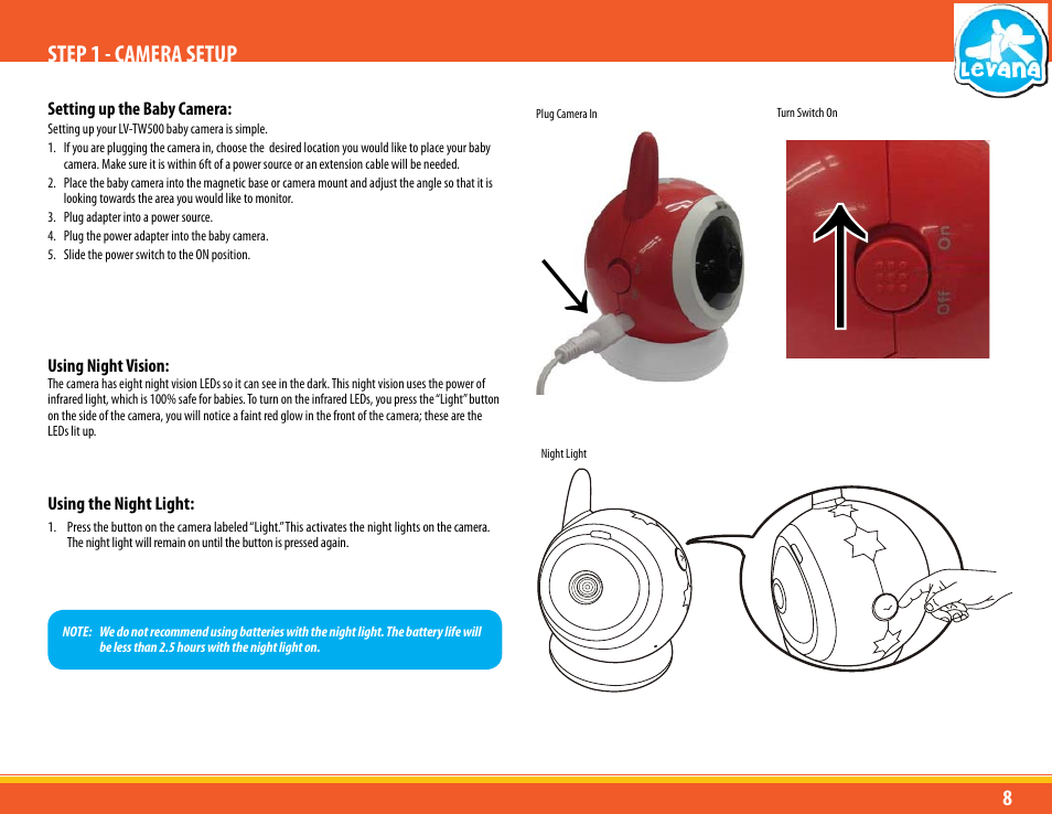 Levana LV-TW500 User Manual | Page 8 / 52