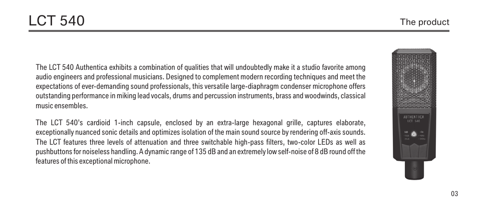 Lct 540 | LEWITT LCT 540 User Manual | Page 3 / 15